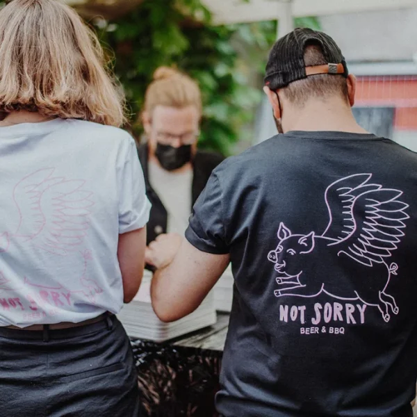 NOT SORRY • Beer & BBQ • T-Shirt